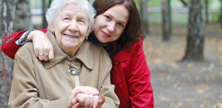 older person with a younger person